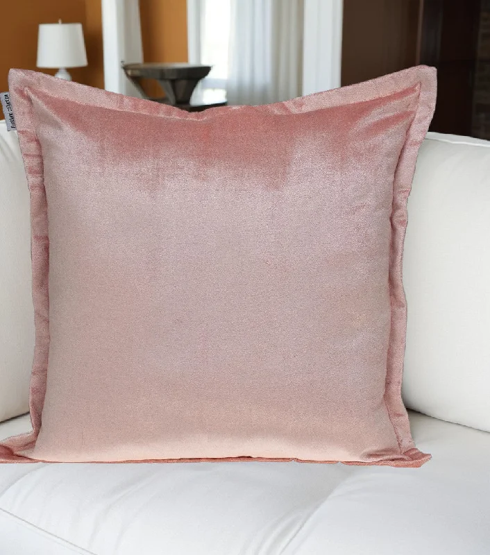 Premier 24" Soft Touch Metallic Pink Solid Color Accent Pillow