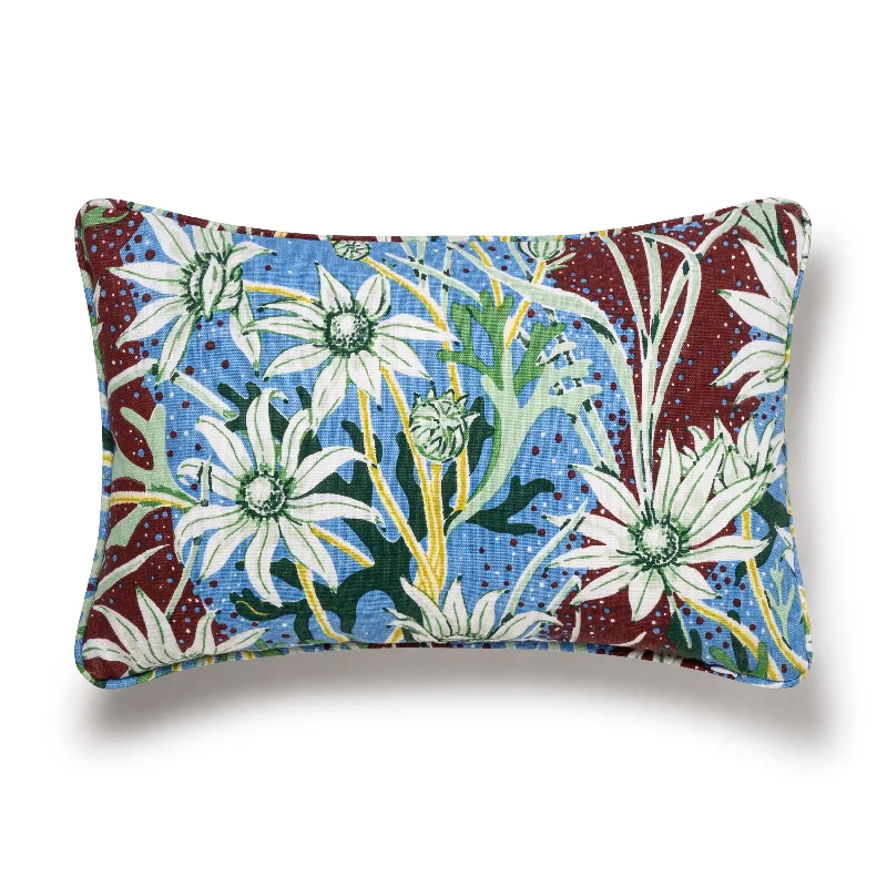 Flannel Flower Sky 12"x20" Cushion Cover