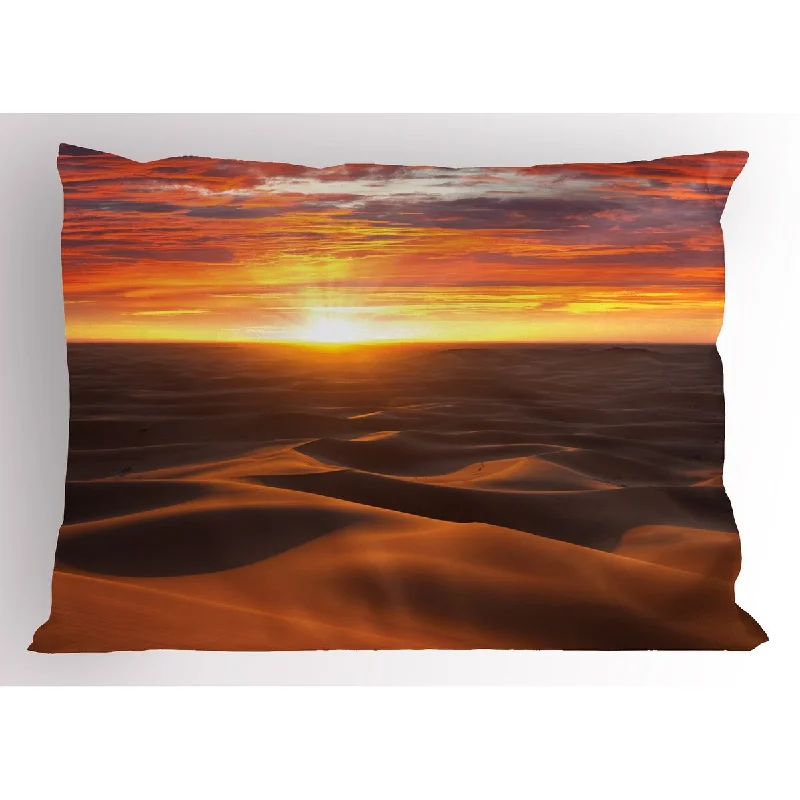 Ambesonne Desert Pillow Sham, Decorative Standard King Size Printed Pillowcase