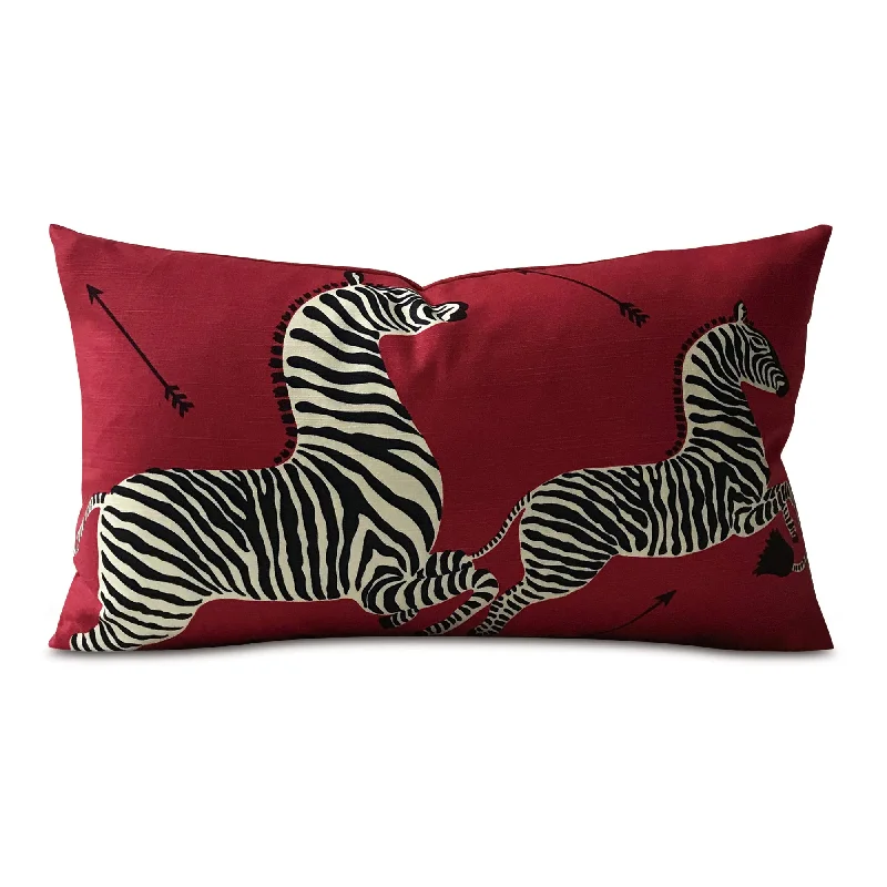 Le Zebre 100% Cotton Lumbar Pillow Cover 15x26