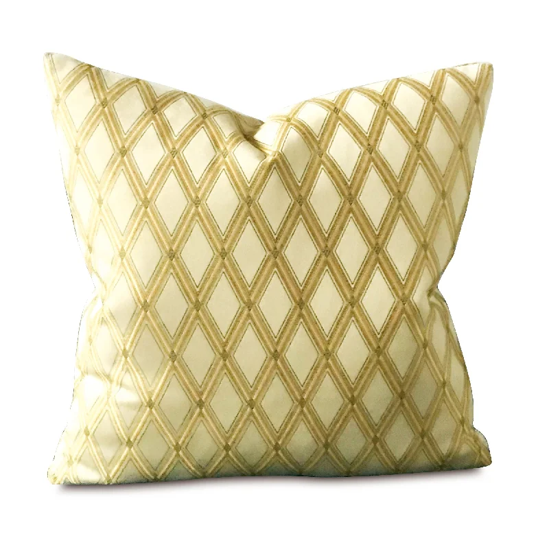 Woven Geometric Diamonds Throw Pillow Cover 18x18