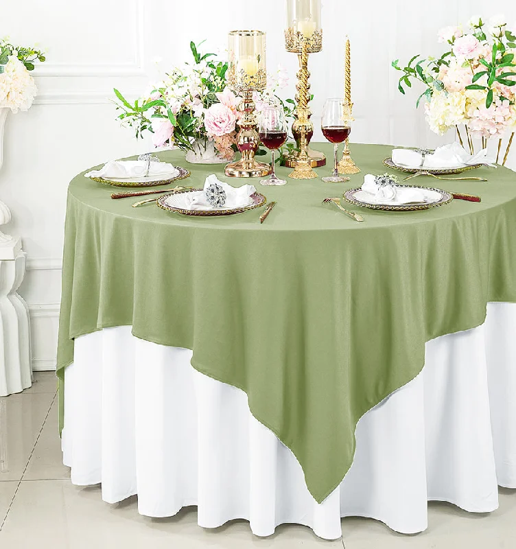 72"x72" Seamless Square Scuba (Wrinkle-Free) (240 GSM) Tablecloth /Table Overlay- Sage Green (1pc)