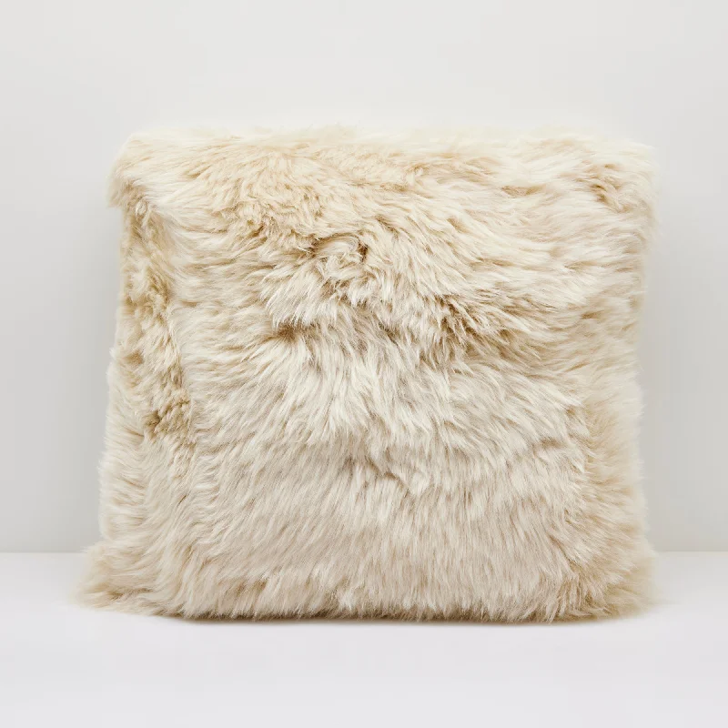 Sheepskin Cushion - Sand - 45x45cm