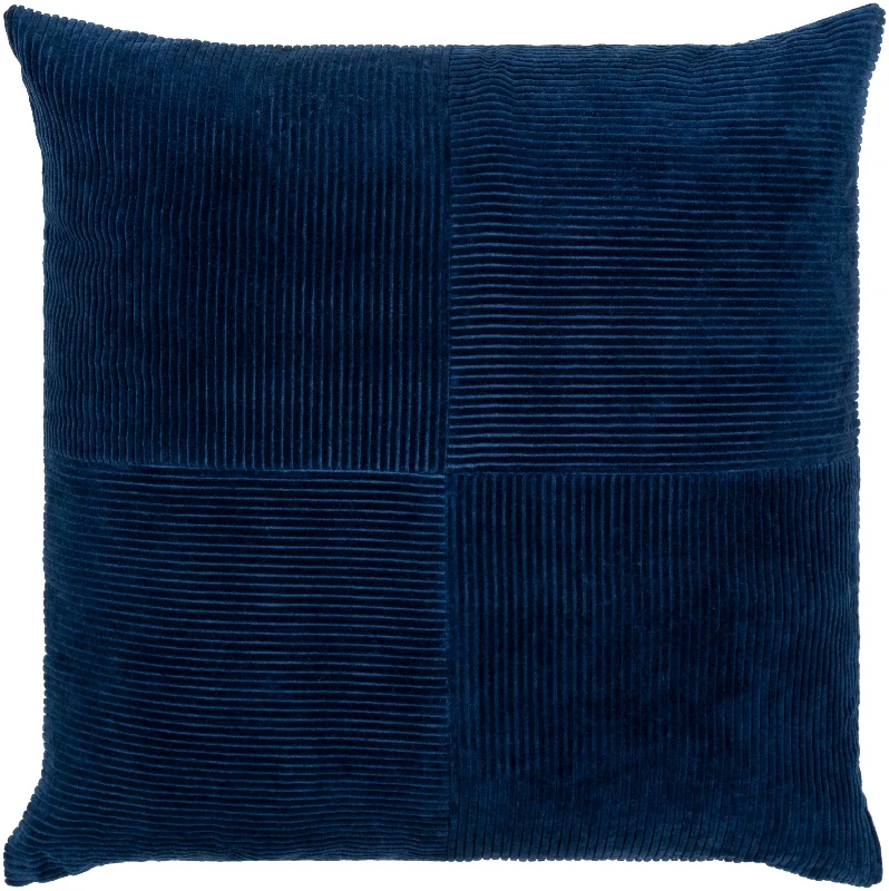 Corduroy Navy Quarters Pillow