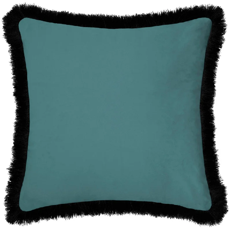 Loreto Velvet Feather Cushion Aqua