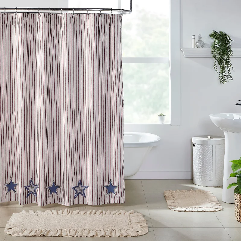 Celebration Applique Star Shower Curtain 72"x72" VHC Brands