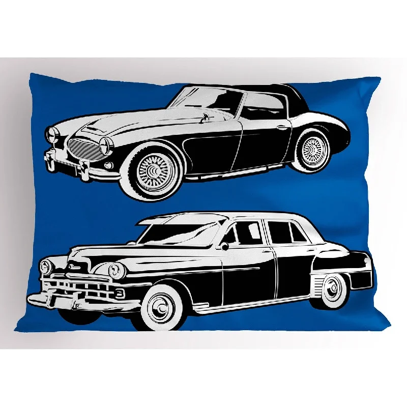 Ambesonne Cars Pillow Sham, Decorative Standard King Size Printed Pillowcase