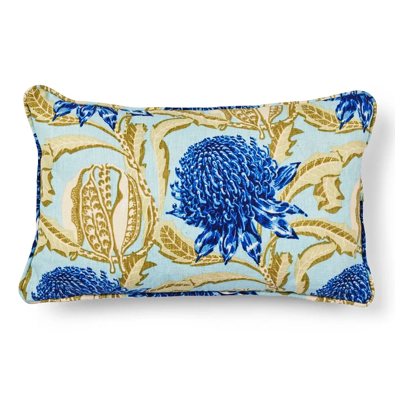 State of Waratah Blue 12"x20" Cushion Cover