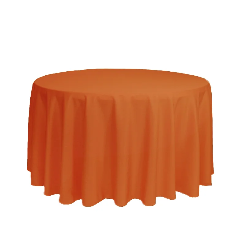 108 inch Polyester Round Tablecloth Orange