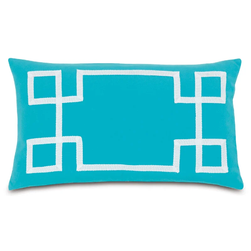 Poolside Splash Outdoor Lumbar Pillow Cover 13x22