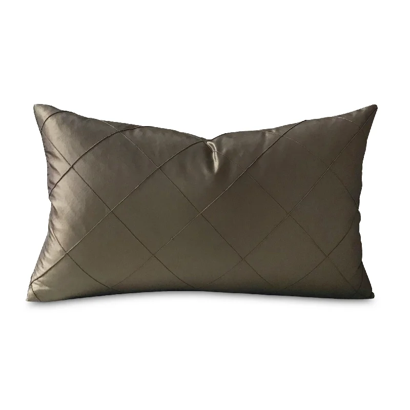 Manor Fog Pintuck Lumbar Pillow Cover 15x26