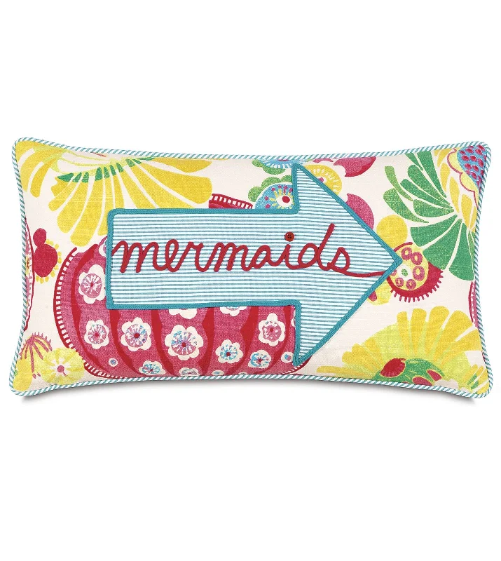 Epic Alex 'Mermaids this Way' Lumbar Pillow Cover 11x21