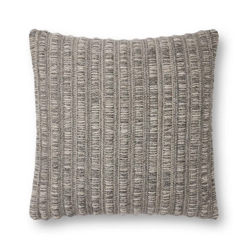 Kit Hand Woven Grey/Natural Pillow Cover Only