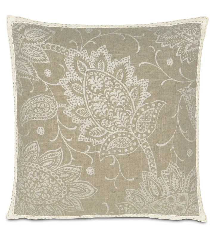 Hortencia Paisley Throw Pillow Cover 16x16