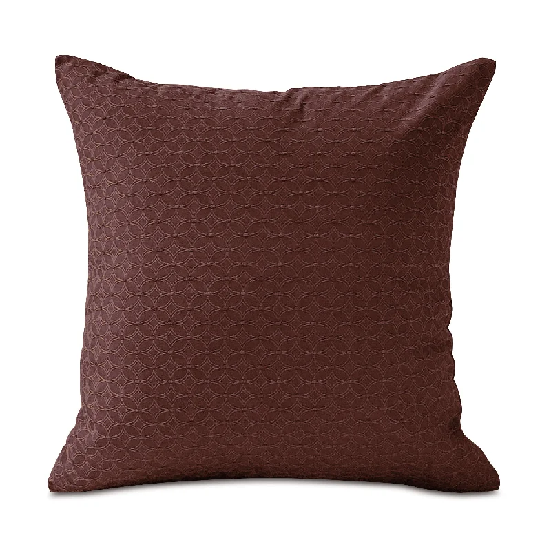 Plum Textured Throw Pillow Cover 18x18