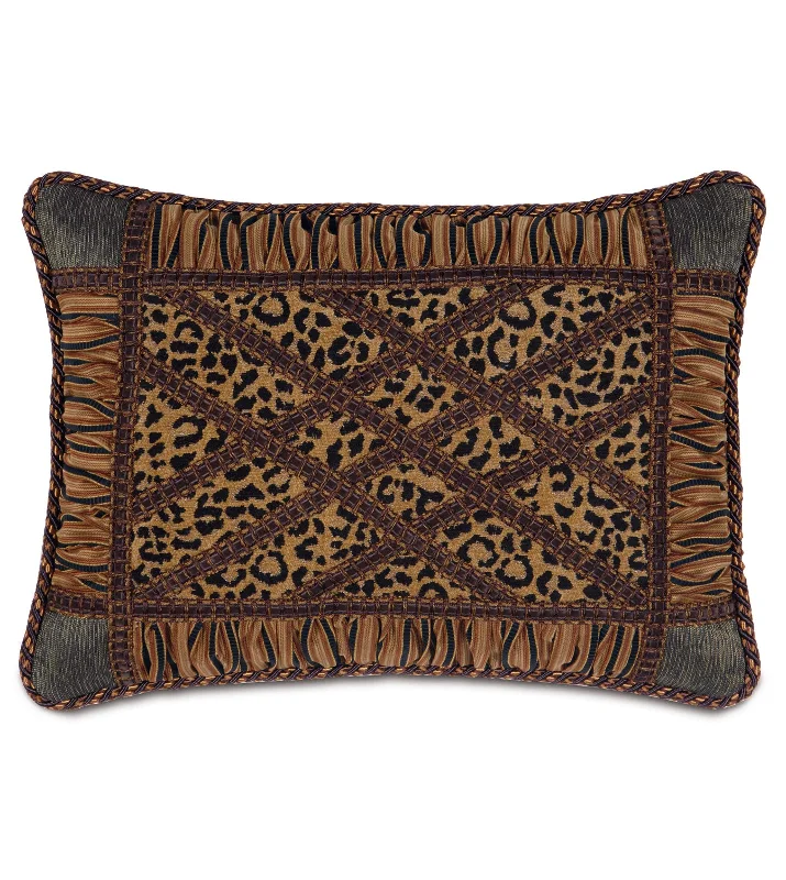 Dorian Gold Collage Lumbar Pillow Cover 16x22