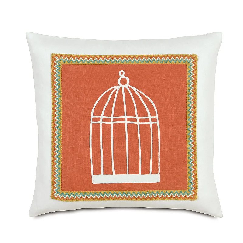 Wild Things Birdcage Throw Pillow Cover 18x18