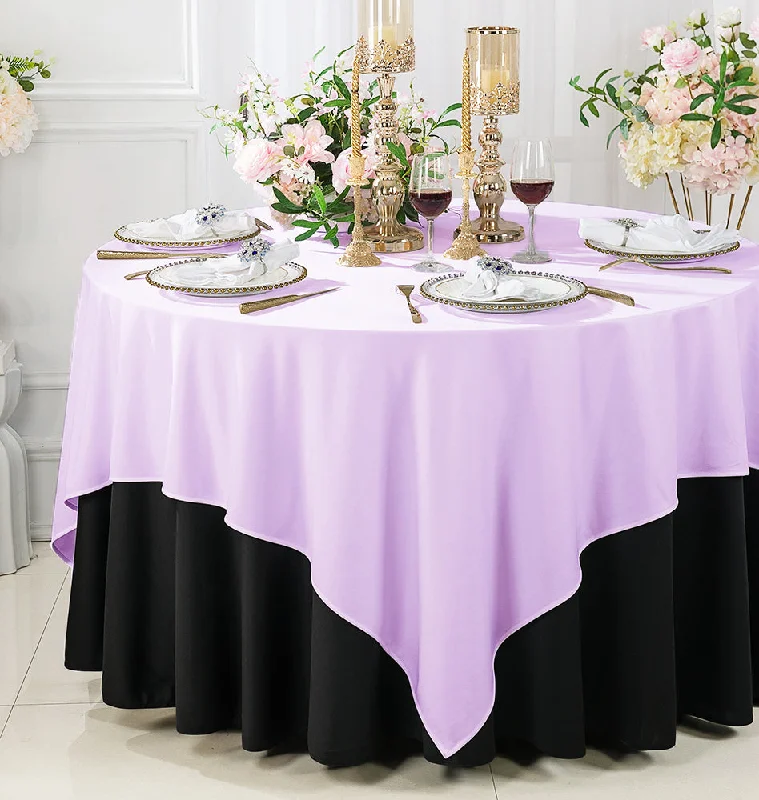 72"x72" Seamless Square Scuba (Wrinkle-Free) (240 GSM) Tablecloth /Table Overlay- Lavender (1pc)