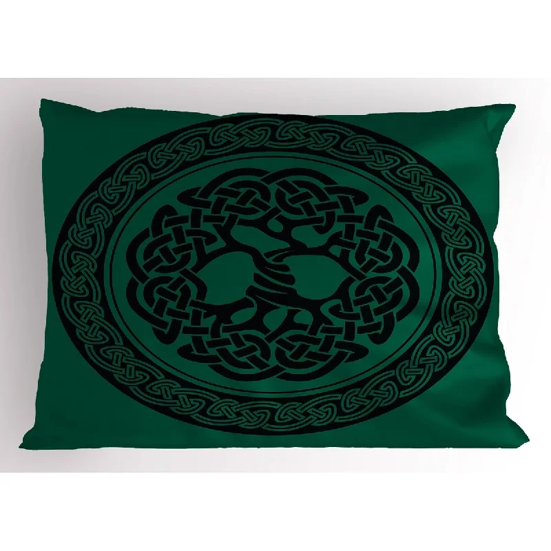 Ambesonne Celtic Pillow Sham, Decorative Standard Size Printed Pillowcase