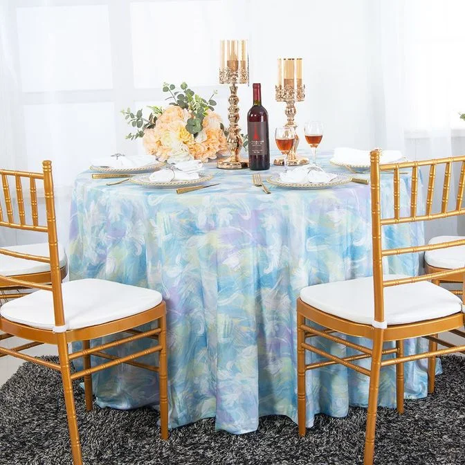 132" Round Honey Suckle Scuba (Wrinkle-Free) (240 GSM) Tablecloth - (1pc)