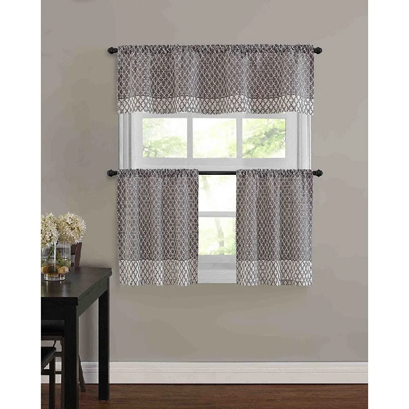 Baroque Kitchen Tier Window Treatment (3 Piece Set) - M