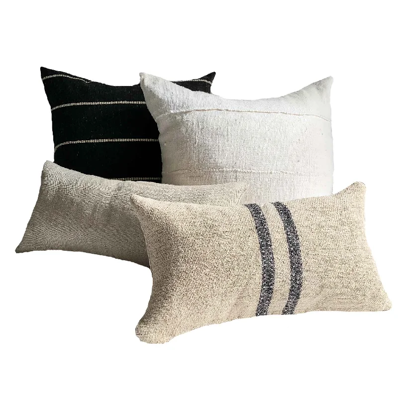 Studio Pillows | Neutral and Black Pillow Combination #17 | Sofa Combo