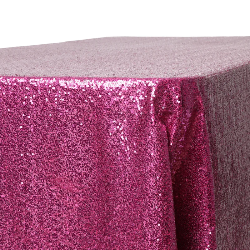 Glitz Sequin 90"x156" Rectangular Tablecloth - Magenta