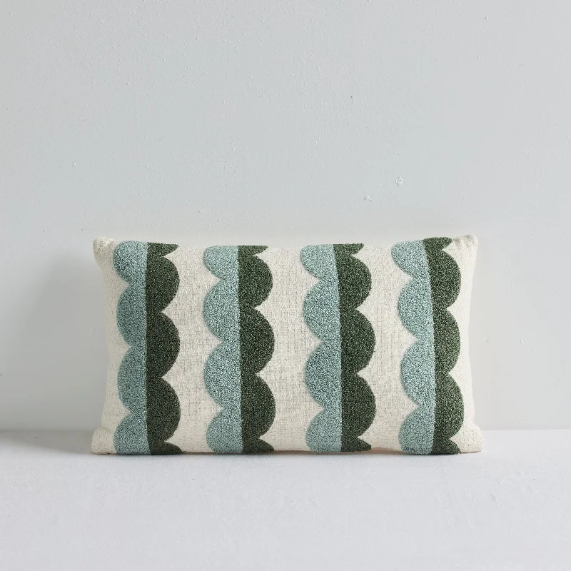 Effie Cushion - Mid Green/Mint - 30x50cm