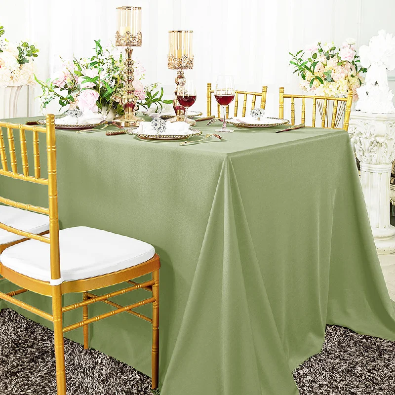 90"x132" Seamless Rectangular Scuba (Wrinkle-Free) (240 GSM) Tablecloth - Sage Green (1pc)