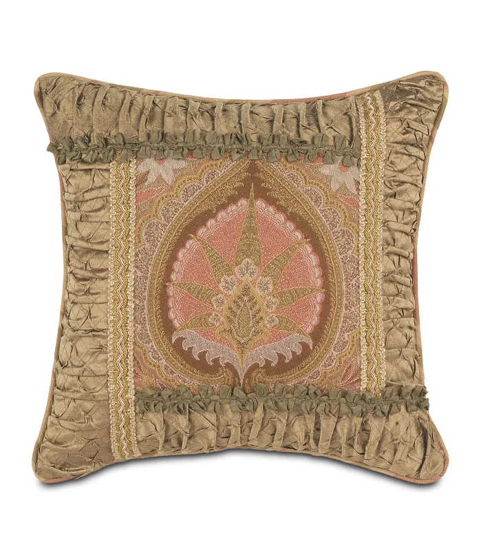 Ephesus Ruched Decorative Pillow Cover 14x14