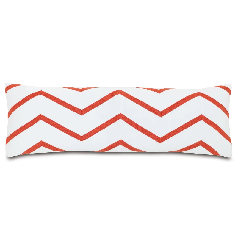 Poolside Wave Outdoor Lumbar Pillow Cover 12x36