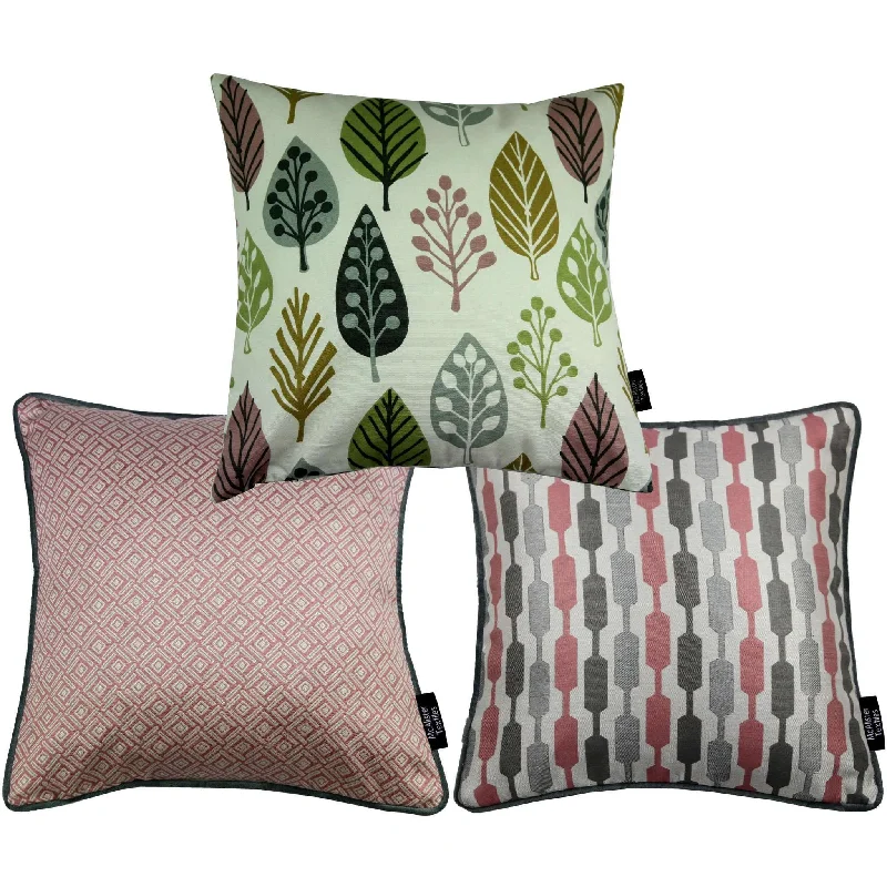 Copenhagen Blush Pink 43cm x 43cm Cushion Set of 3