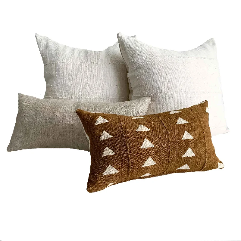 Studio Pillows | Pillow Combination #13 | Authentic Mud Cloth Pillows Neutral Boho