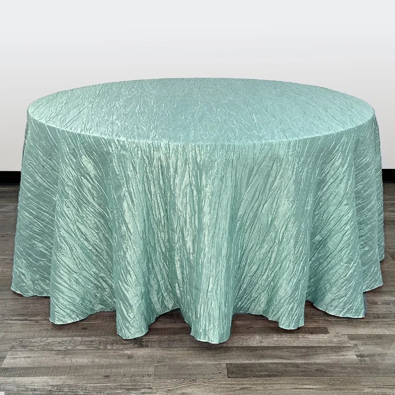 132 inch Crinkle Taffeta Round Tablecloth Tiffany