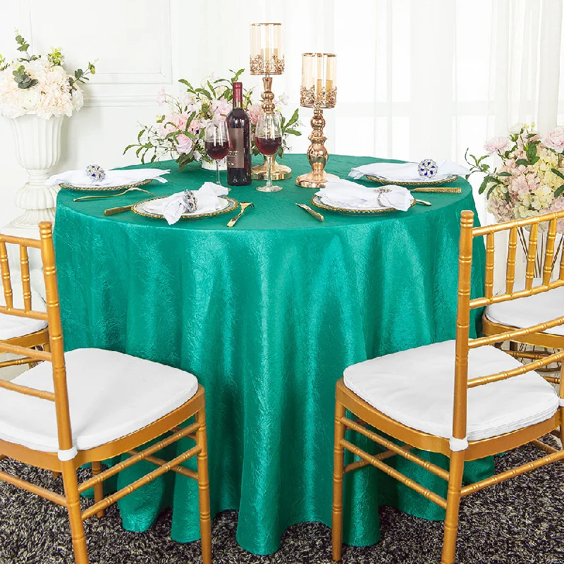 120" Seamless Round Crushed Taffeta Tablecloth - Jade (1pc)