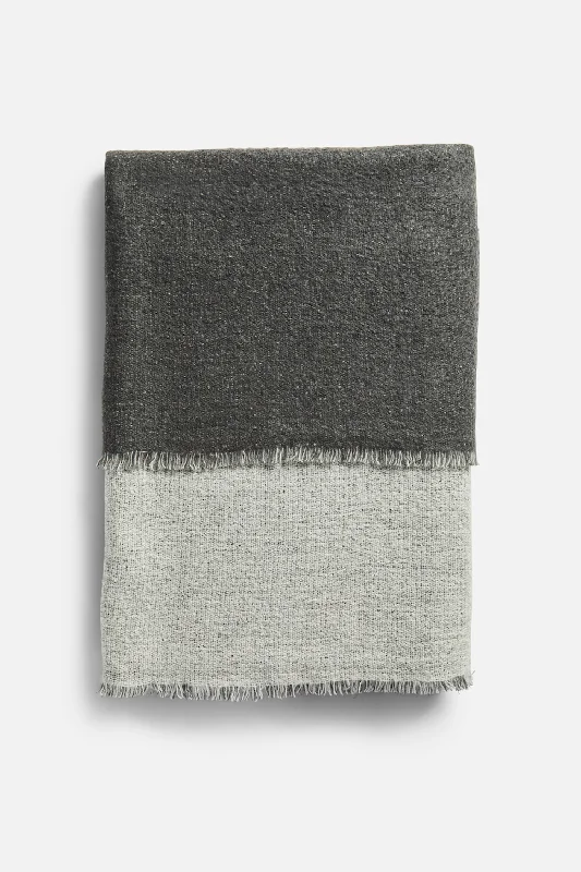 Double Dark grey / Light grey Throw