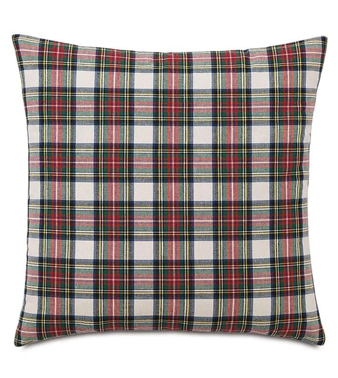 The Official Preppy Christmas Plaid Throw Pillow Cover 22x22