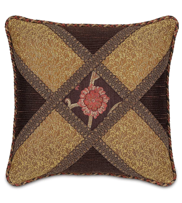 Hayworth Diamond Collage Throw Pillow Cover 18x18