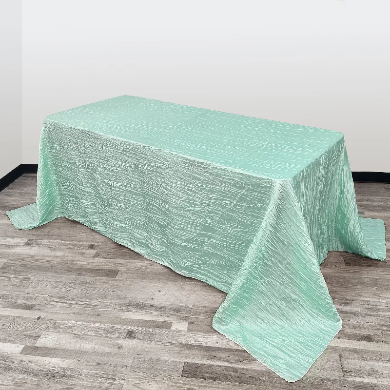 90 x 132 inch Crinkle Taffeta Rectangular Tablecloth Tiffany