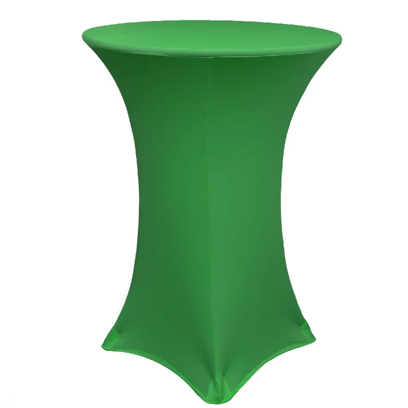 30 inch Highboy Cocktail Round Spandex Table Cover Emerald Green