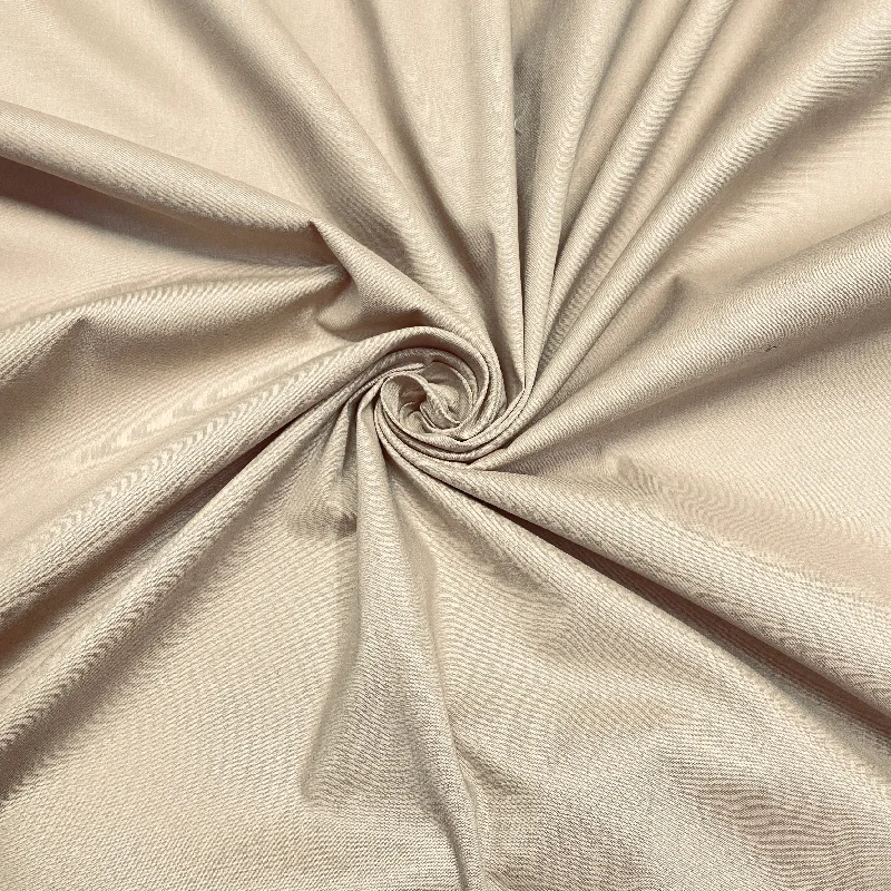 Cream Solid Poplin Fabric