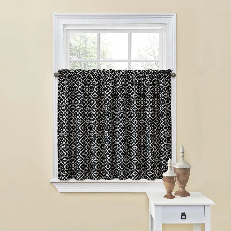 Waverly Lovely Lattice Rod-Pocket Window Tiers