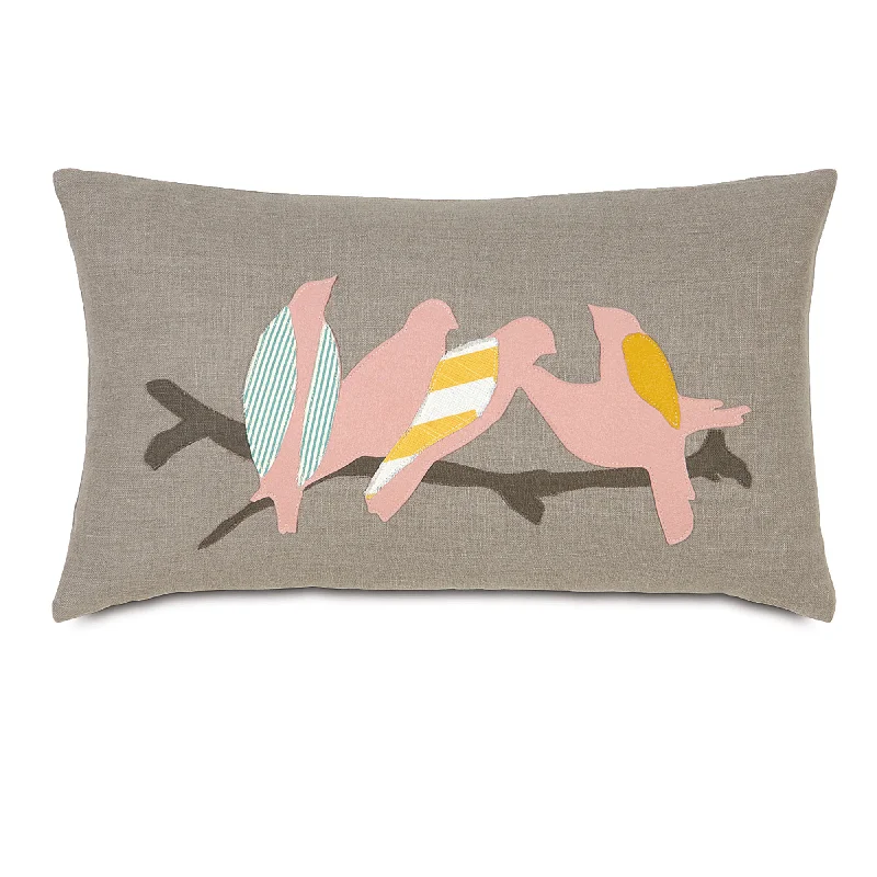 Wild Things Flock Lumbar Pillow Cover 13x22