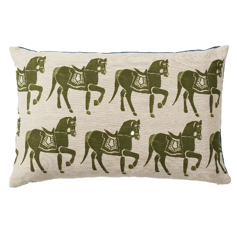 Cushion Horse Olive