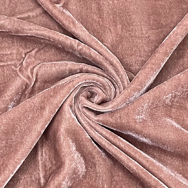 Classic Brown Solid Viscose Velvet Fabric