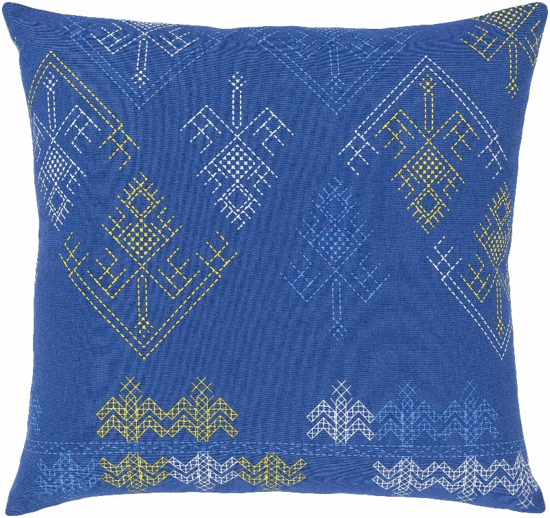 Zebulon Blue Geometric Square Throw Pillow - Clearance