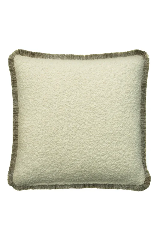 Boucle Cushion With Fringes | Andrew Martin Fleece