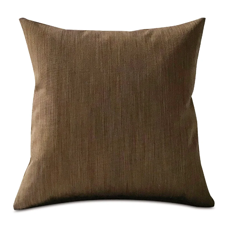 Rustic Hickory Solid Throw Pillow Cover 18x18