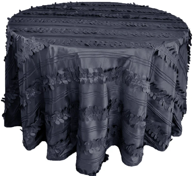 120" Seamless Round Forest Taffeta Tablecloth - Pewter/Charcoal (1pc)